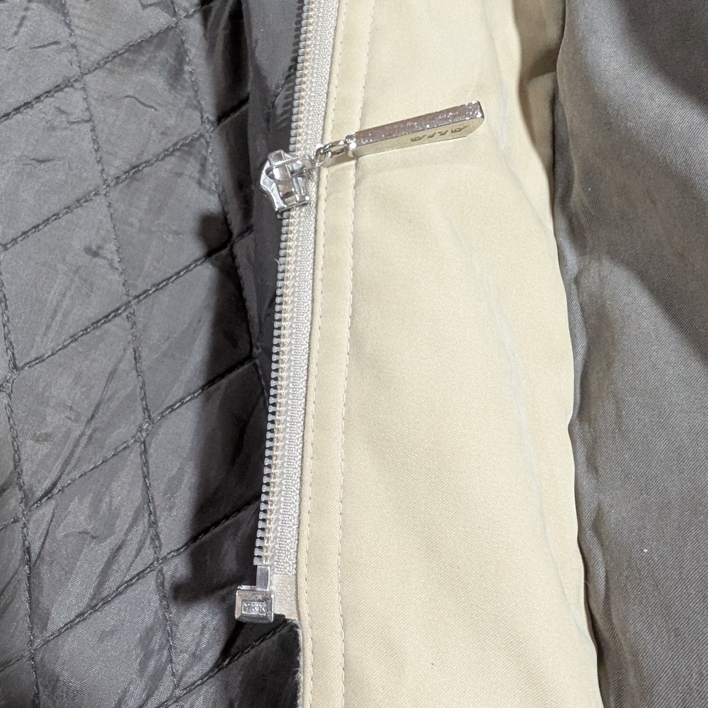 Alia Quilted Women's Jacket Small Gray Fleece Lined Utility Coat Earth Tones - Picture 7 of 11
